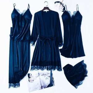 5-piece nightwear Combo set - Blue